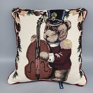 Christmas Dakota Accent Pillow Soldier Bear Band Bass Square Tapestry